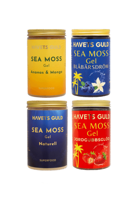 sea moss pack med 4 smaker